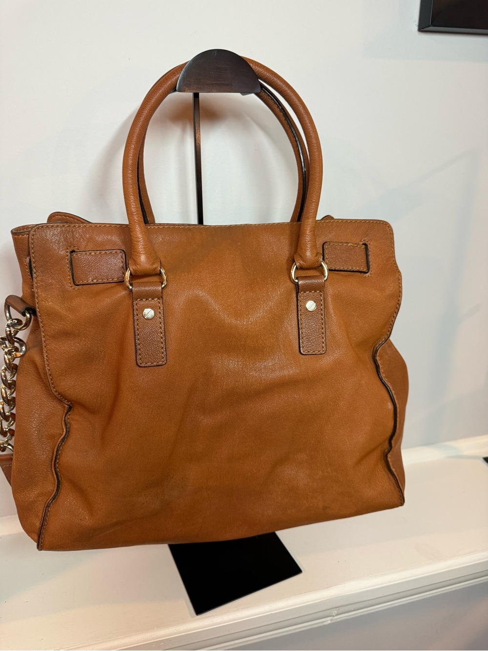 Michael Kors Cognac Leather Hamiltonwith (with callouts) - Picture 4 of 11